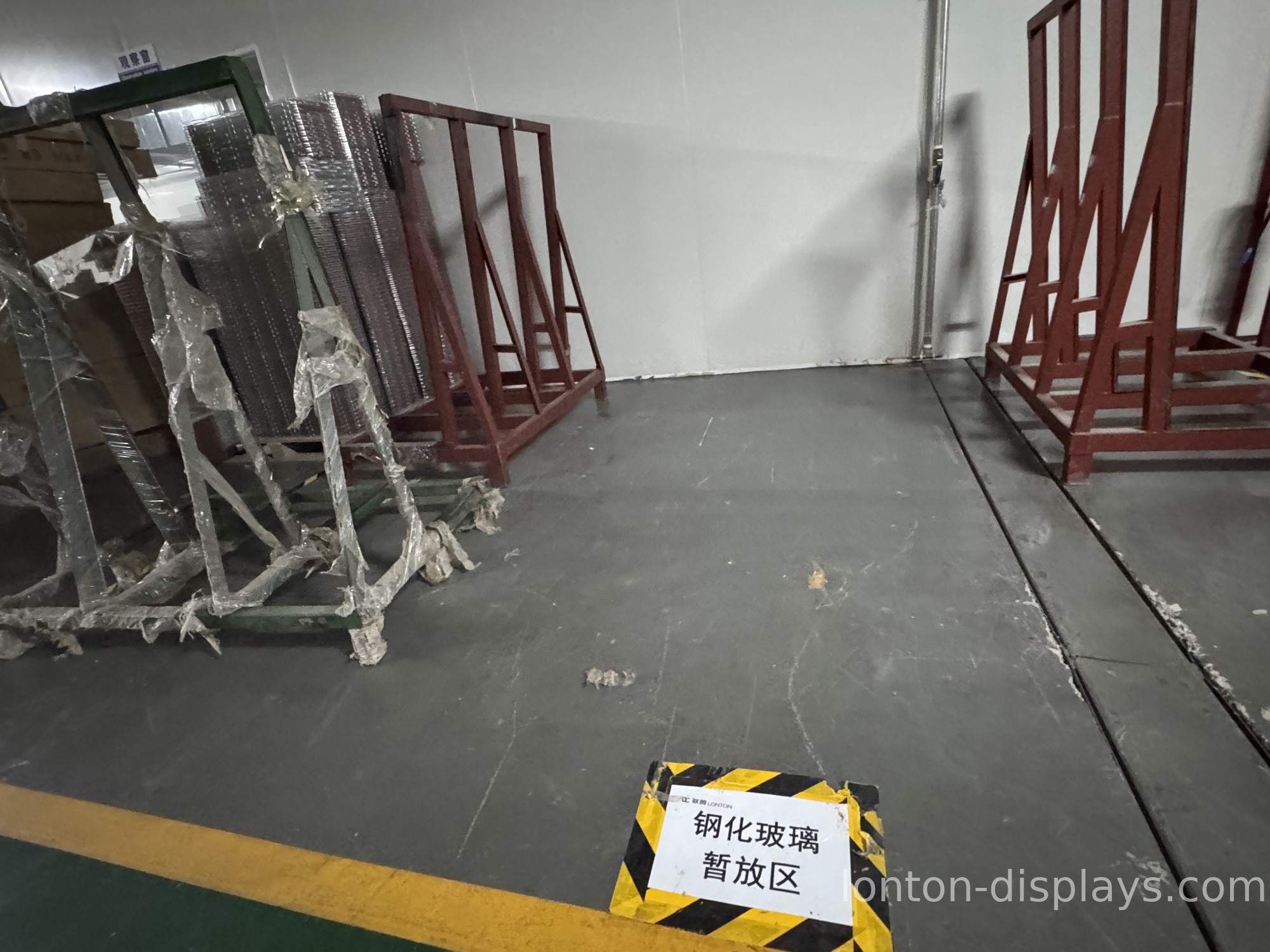Interactive flat panel tempered glass