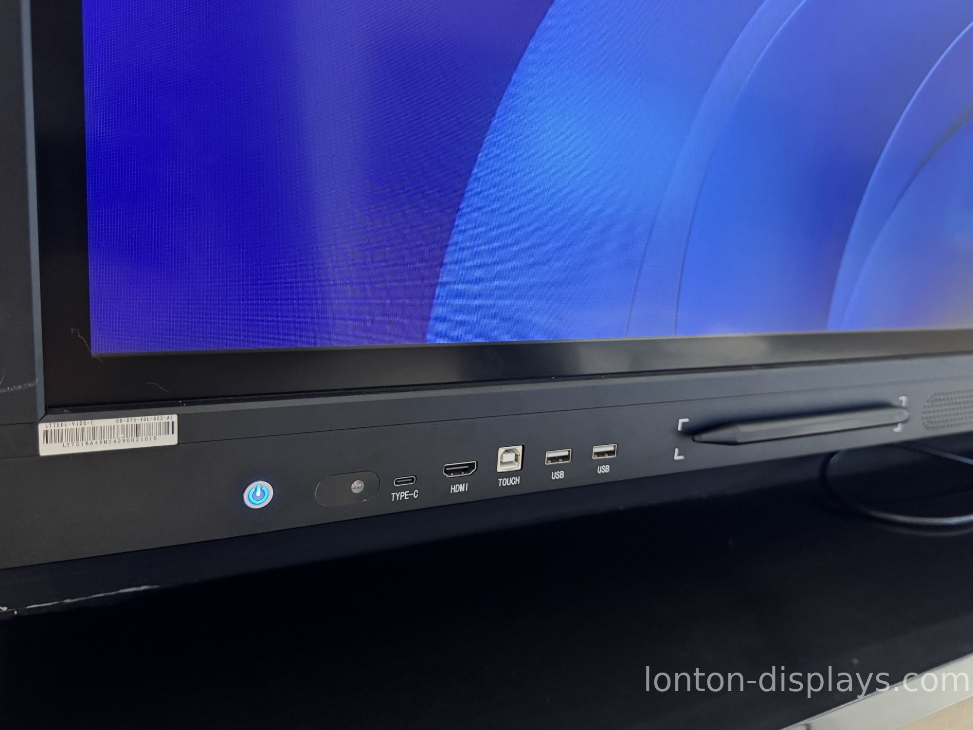 Interactive flat panel ports and camera interface detail
